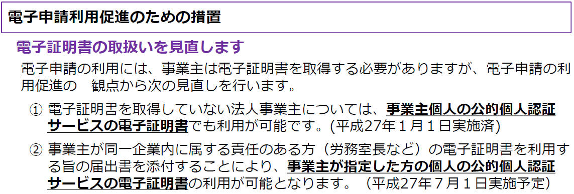 事業主の電子証明書